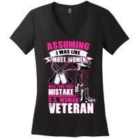 U.S. Woman Veteran Women's V-Neck T-Shirt