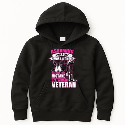 U.S. Woman Veteran Kids Hoodie
