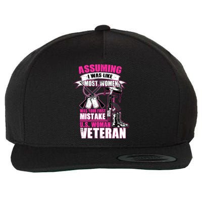 U.S. Woman Veteran Wool Snapback Cap