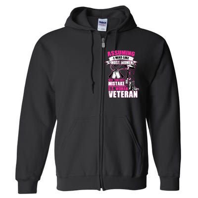 U.S. Woman Veteran Full Zip Hoodie