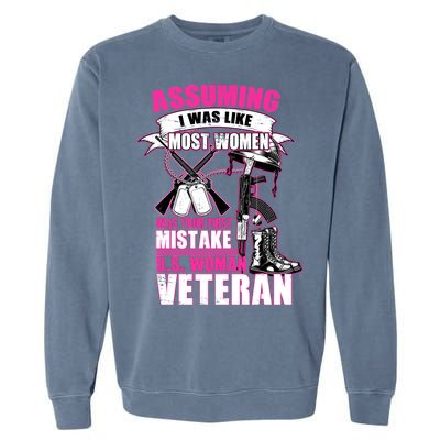 U.S. Woman Veteran Garment-Dyed Sweatshirt