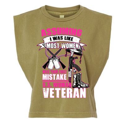 U.S. Woman Veteran Garment-Dyed Women's Muscle Tee