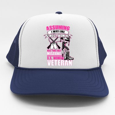 U.S. Woman Veteran Trucker Hat