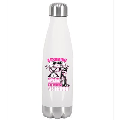 U.S. Woman Veteran Stainless Steel Insulated Water Bottle