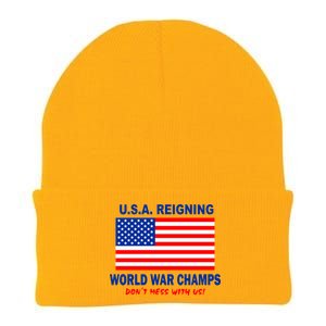 U.S.A. Reigning World War Champs Knit Cap Winter Beanie