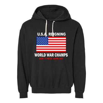 U.S.A. Reigning World War Champs Garment-Dyed Fleece Hoodie