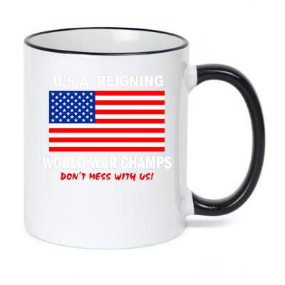 U.S.A. Reigning World War Champs 11oz Black Color Changing Mug