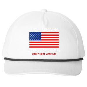 U.S.A. Reigning World War Champs Snapback Five-Panel Rope Hat