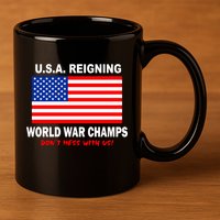 U.S.A. Reigning World War Champs 11oz C Handle Ceramic Mug
