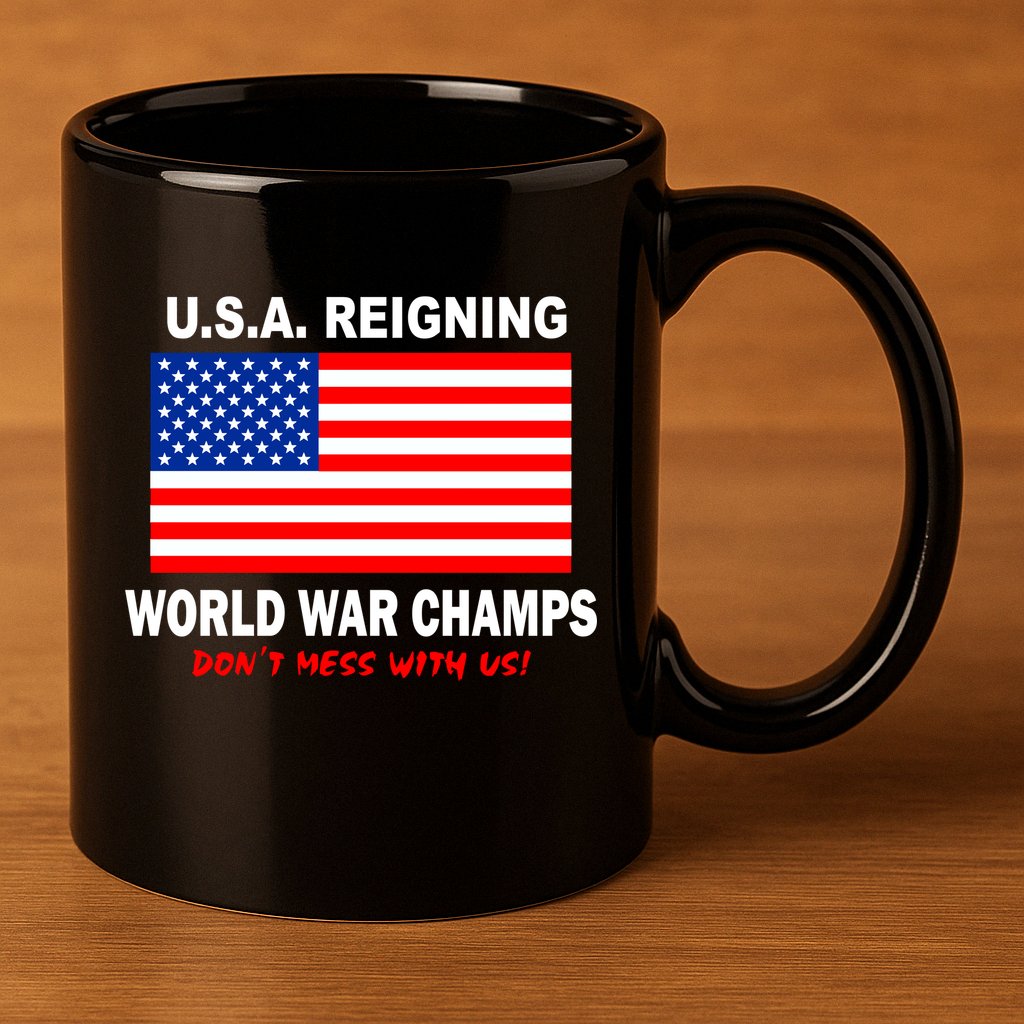 U.S.A. Reigning World War Champs 11oz C Handle Ceramic Mug