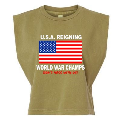 U.S.A. Reigning World War Champs Garment-Dyed Women's Muscle Tee