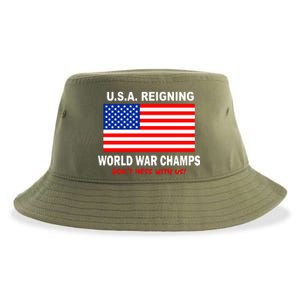 U.S.A. Reigning World War Champs Sustainable Bucket Hat