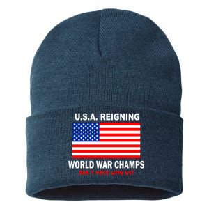 U.S.A. Reigning World War Champs Sustainable Knit Beanie