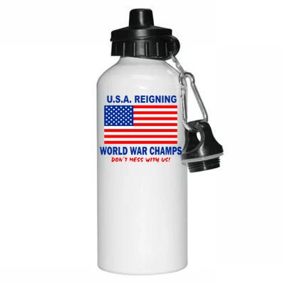 U.S.A. Reigning World War Champs Aluminum Water Bottle 