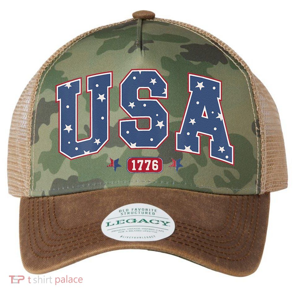 Usa 1776 4th Of July Independence Day Legacy Tie Dye Trucker Hat