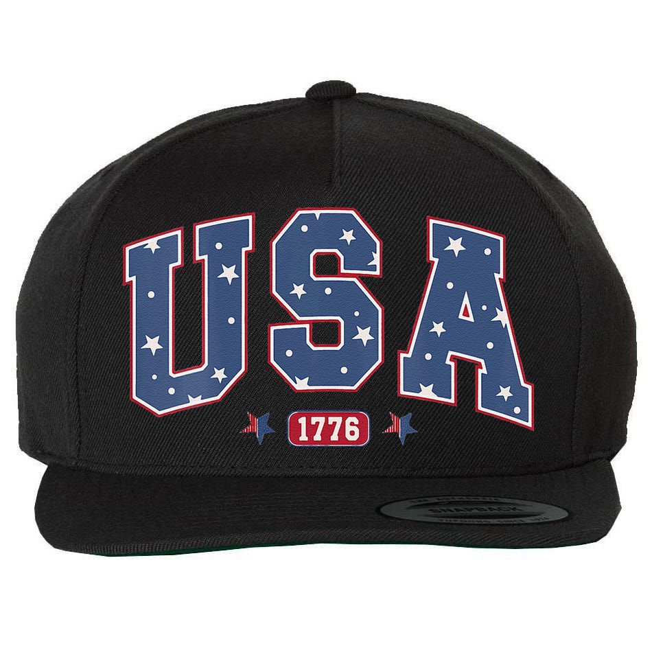 Usa 1776 4th Of July Independence Day Wool Snapback Cap