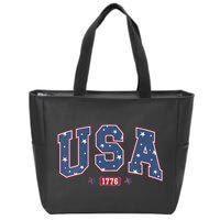 Usa 1776 4th Of July Independence Day Zip Tote Bag