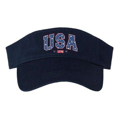 Usa 1776 4th Of July Independence Day Valucap Bio-Washed Visor