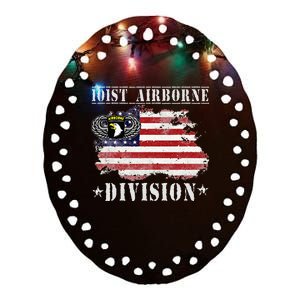 U.S 101st Airborne Division Veteran Veterans Day Ceramic Oval Ornament