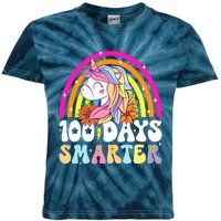 Unicorn 100th Day Of School Teacher 100 Days Smarter Kids Tie-Dye T-Shirt