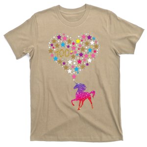 Unicorn 100 Days Of School Cute Happy Gift Outfit T-Shirt