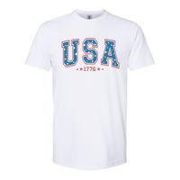 USA 1776 Fourth Of July America Flag Softstyle CVC T-Shirt