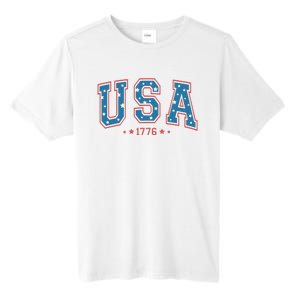 USA 1776 Fourth Of July America Flag Tall Fusion ChromaSoft Performance T-Shirt