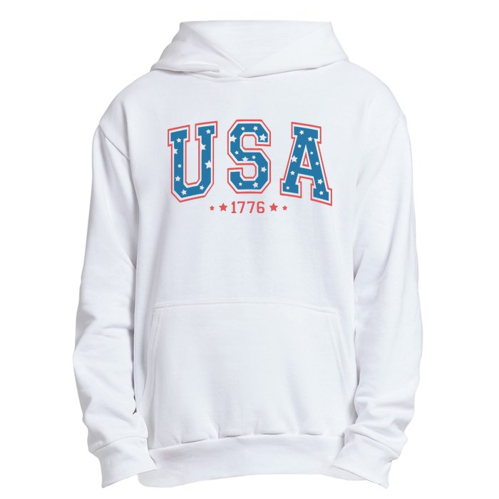 USA 1776 Fourth Of July America Flag Urban Pullover Hoodie