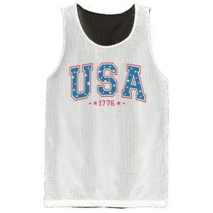 USA 1776 Fourth Of July America Flag Mesh Reversible Basketball Jersey Tank