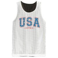 USA 1776 Fourth Of July America Flag Mesh Reversible Basketball Jersey Tank