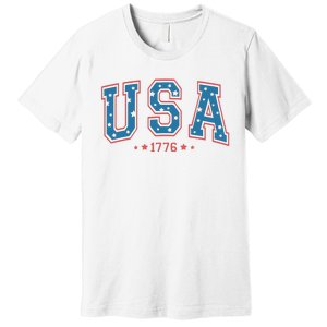 USA 1776 Fourth Of July America Flag Premium T-Shirt