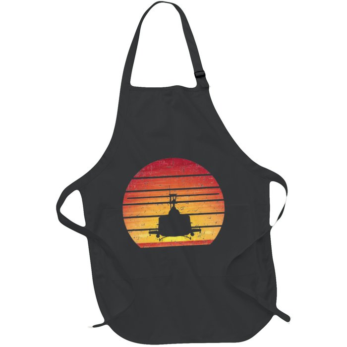 Uh 1 Huey Retro Helicopter Vintage Style Vietnam Chopper Apron
