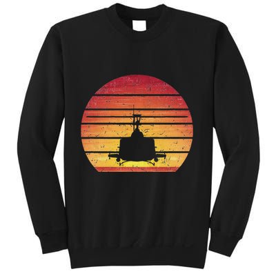 Uh 1 Huey Retro Helicopter Vintage Style Vietnam Chopper Sweatshirt