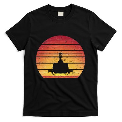 Uh 1 Huey Retro Helicopter Vintage Style Vietnam Chopper T-Shirt