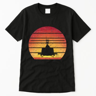Uh 1 Huey Retro Helicopter Vintage Style Vietnam Chopper Tall T-Shirt