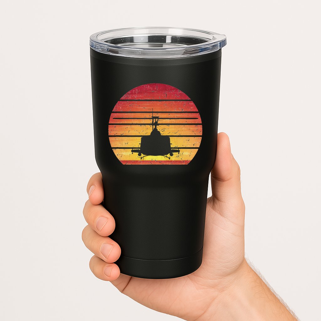 Uh 1 Huey Retro Helicopter Vintage Style Vietnam Chopper Tumbler