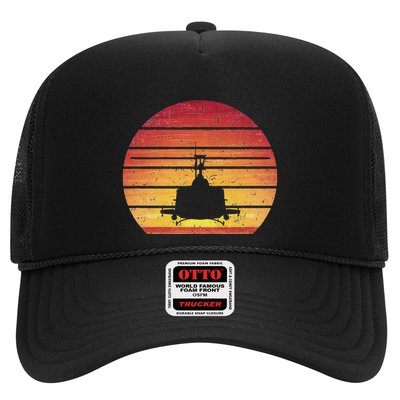 Uh 1 Huey Retro Helicopter Vintage Style Vietnam Chopper Trucker Hat
