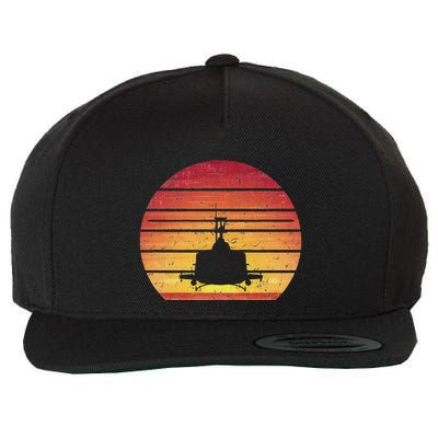 Uh 1 Huey Retro Helicopter Vintage Style Vietnam Chopper Wool Snapback Cap