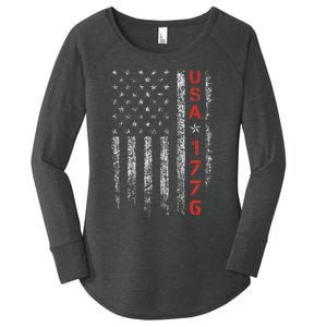 Usa 1776 Patriotic 4th Of July America Independence Day Women's Perfect Tri Tunic Long Sleeve Shirt