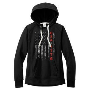 Usa 1776 Patriotic 4th Of July America Independence Day Women's Fleece Hoodie