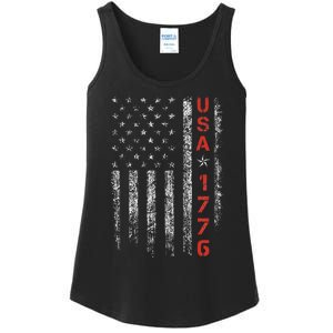 Usa 1776 Patriotic 4th Of July America Independence Day Ladies Essential Tank