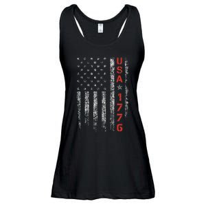 Usa 1776 Patriotic 4th Of July America Independence Day Ladies Essential Flowy Tank