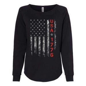 Usa 1776 Patriotic 4th Of July America Independence Day Womens California Wash Sweatshirt