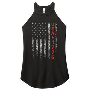 Usa 1776 Patriotic 4th Of July America Independence Day Women's Perfect Tri Rocker Tank