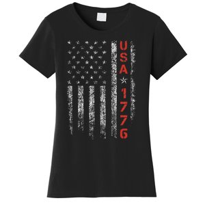 Usa 1776 Patriotic 4th Of July America Independence Day Women's T-Shirt