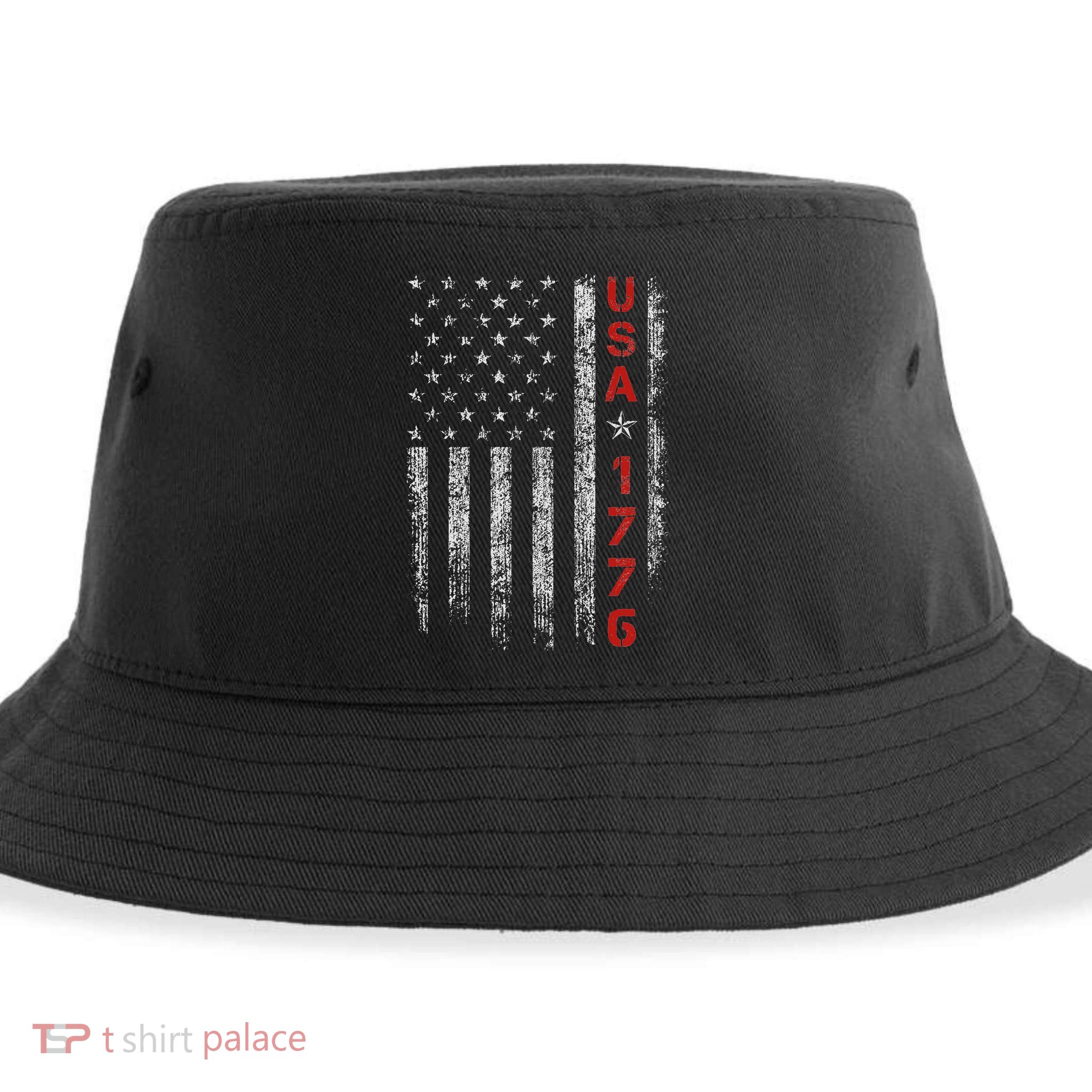 Usa 1776 Patriotic Independence Day Sustainable Bucket Hat