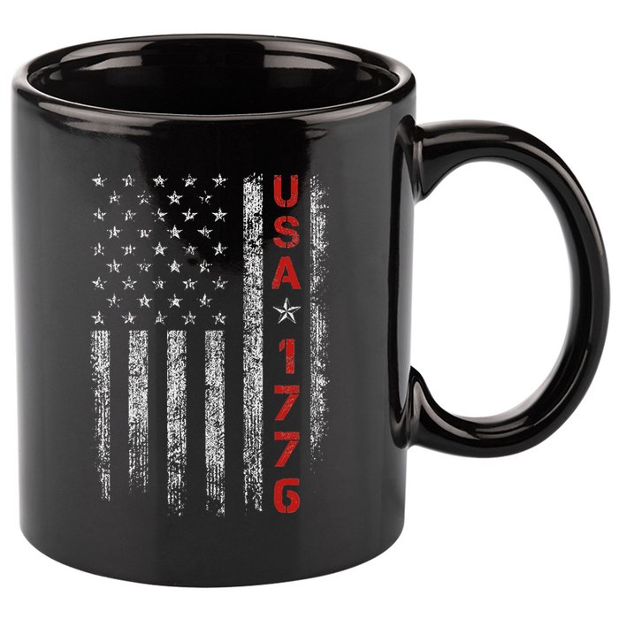 Usa 1776 Patriotic Independence Day 11oz C Handle Ceramic Mug