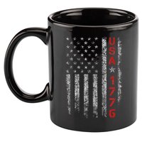 Usa 1776 Patriotic Independence Day 11oz C Handle Ceramic Mug