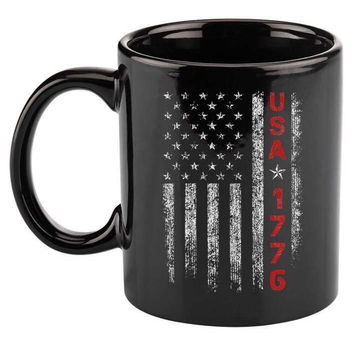 Usa 1776 Patriotic Independence Day 11oz C Handle Ceramic Mug