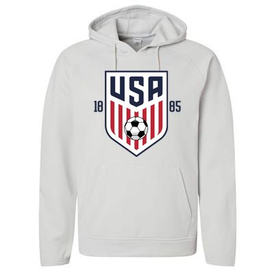 USA 1885 Soccer Tournament Performance Fleece Hoodie